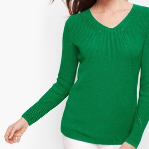 Talbots Green V-Neck Sweater